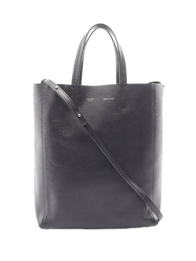Pre-owned Celine 2010-2026 Small Grained Calfskin Vertical Cabas Satchel In Black