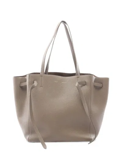 Pre-owned Celine 2010-2026 Small Leather Phantom Cabas Tote Bag In Neutrals