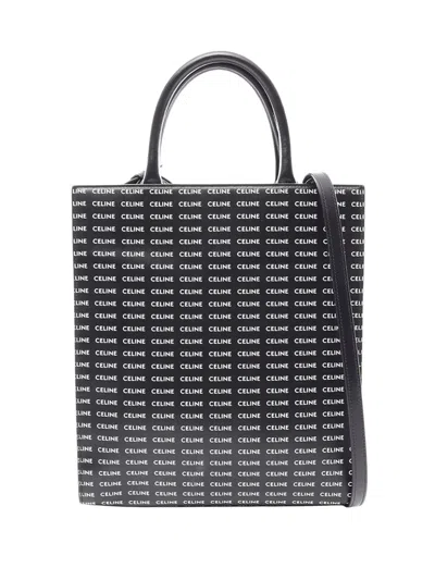 Pre-owned Celine 2010-2026 Small Logo Vertical Cabas Tote Satchel In Black