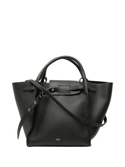 Pre-owned Celine 2010-2026 Small Supple Grained Calfskin Big Bag Satchel In Black