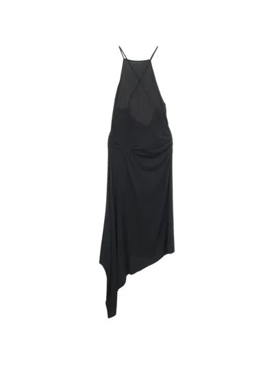 Pre-owned Celine 2010s Asymmetric Camisole Asymmetric Dress In Black