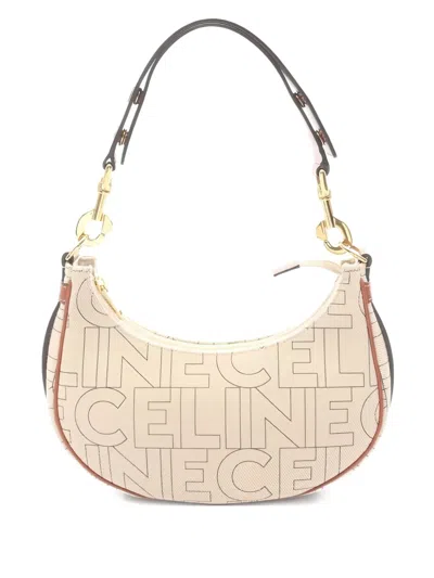 Pre-owned Celine 2010s Ava Logo-pattern Shoulder Bag In Neutral