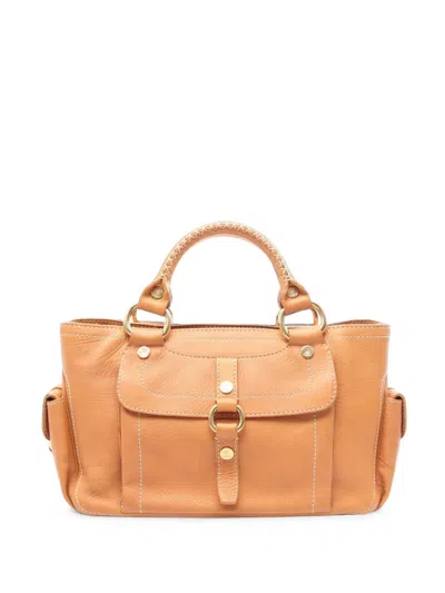Pre-owned Celine 2010s Boogie Leather Tote Bag In Neutrals