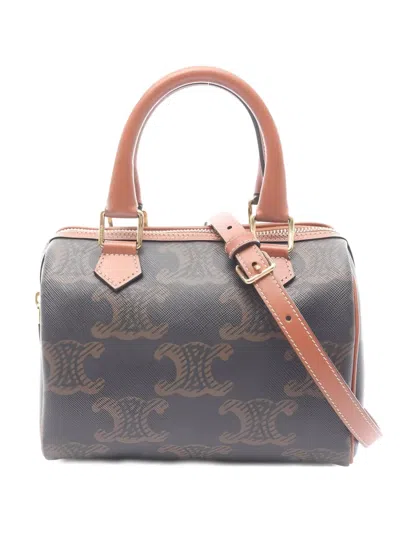 Pre-owned Celine 2010s Boston Triomphe Bag In Brown