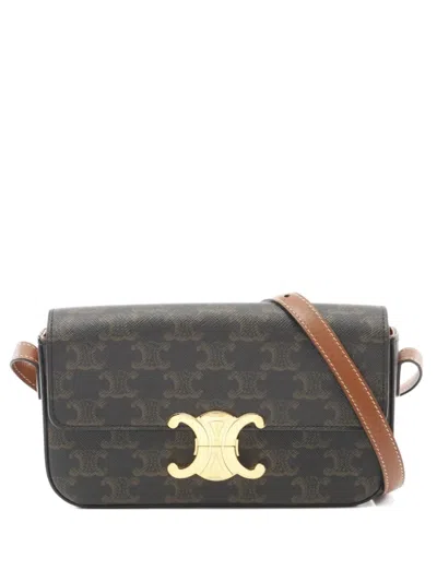 Pre-owned Celine 2010s Claude Triomphe Shoulder Bag In Brown