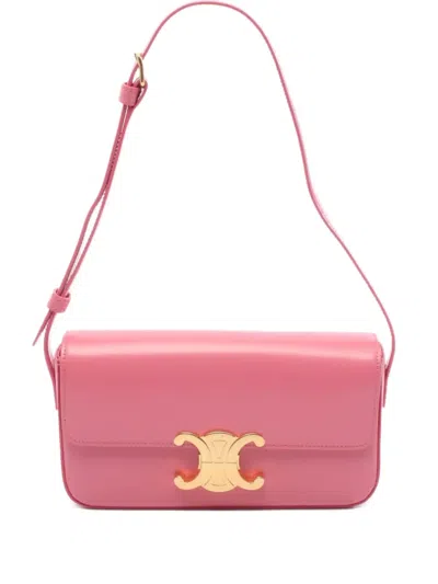 Pre-owned Celine 2010s Claude Triomphe Shoulder Bag In Pink