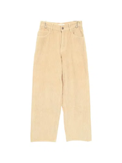 Pre-owned Celine 2010s Corduroy Trousers In Neutral