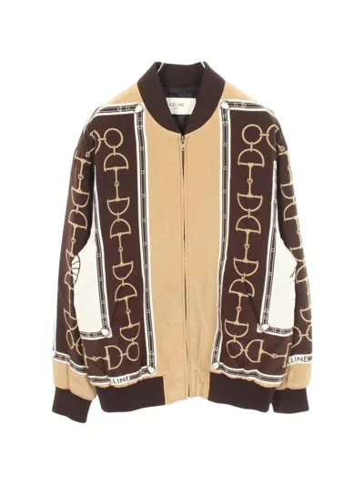 Pre-owned Celine 2010s Kazak Bomber Jacket In Brown