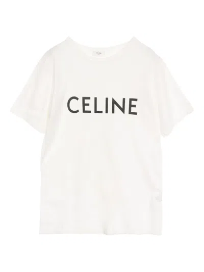 Pre-owned Celine 2010s Logo-orint T-shirt In White
