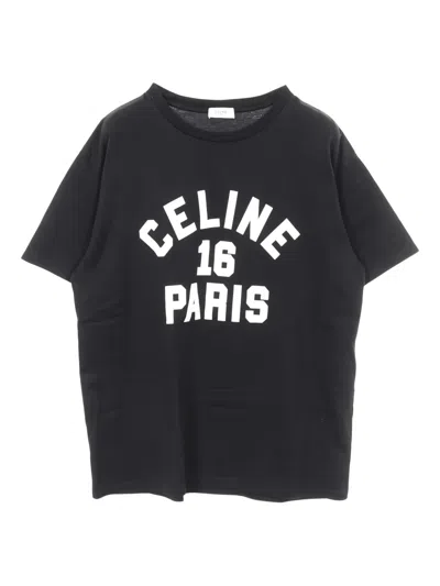 Pre-owned Celine 2010s Logo-print Short-sleeve T-shirt In Black
