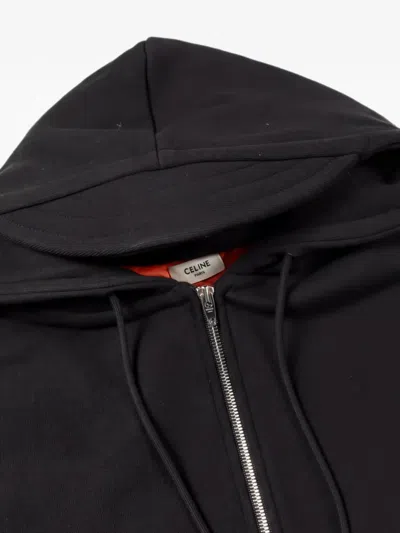 Pre-owned Celine 2010s Logo-detail Hooded Jacket In Black