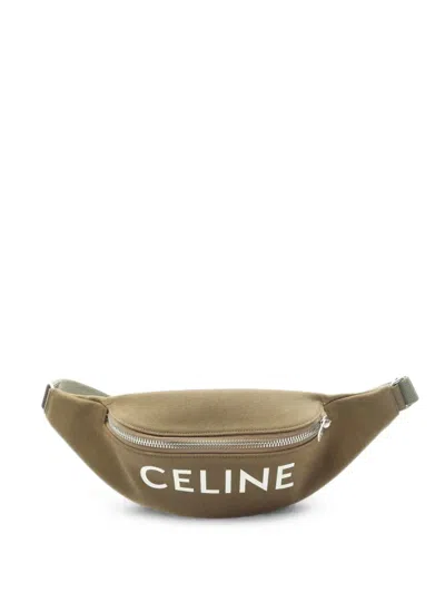 Pre-owned Celine 2010s Logo-print Belt Bag In Green