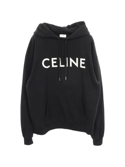 Pre-owned Celine 2010s Logo-print Hoodie In Black