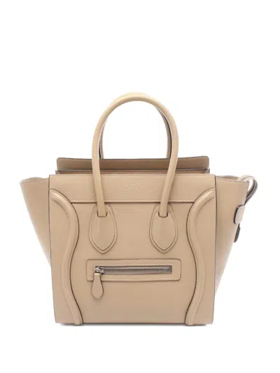 Pre-owned Celine 2010s Luggage Leather Shopper Tote Bag In Neutral