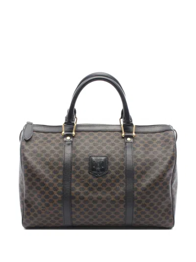 Pre-owned Celine 2010s Macadam Boston Bag In Black