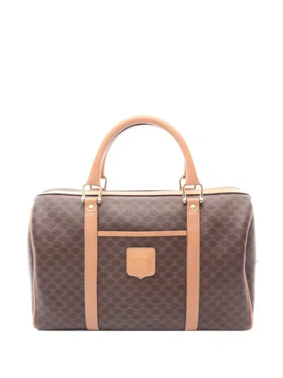 Pre-owned Celine 2010s Macadam Boston Tote Bag In Brown