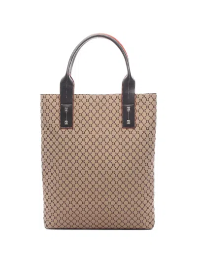 Pre-owned Celine 2010s Macadam Leather Shoulder Bag In Neutral