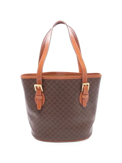 Pre-owned Celine 2010s Macadam Tote Bag In Brown