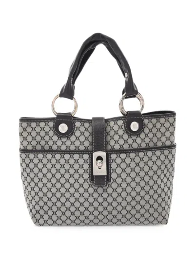 Pre-owned Celine 2010s Macadam Tote Bag In Grey
