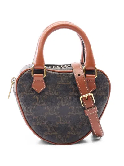 Pre-owned Celine 2010s Medium Heart Triomphe Tote Bag In Black