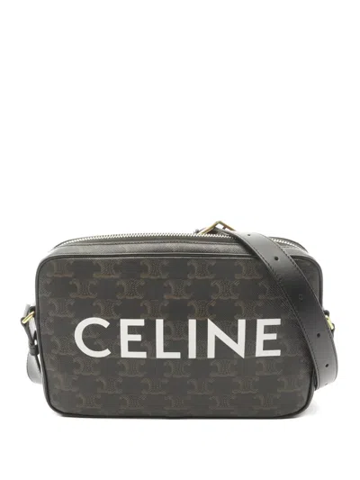 Pre-owned Celine 2010s Medium Triomphe Cross Body Bag In Brown