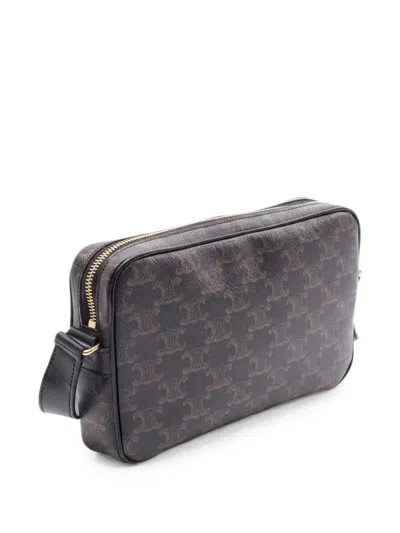 Pre-owned Celine 2010s Medium Triomphe Shoulder Bag In Black