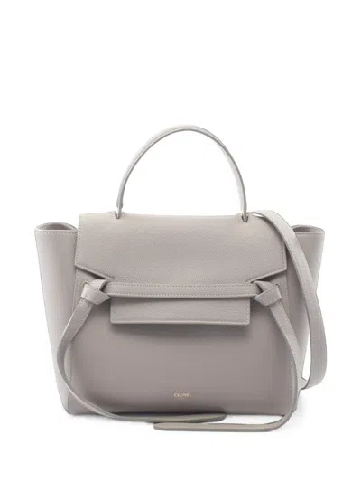 Pre-owned Celine 2010s Micro Belt Bag Satchel In Grey