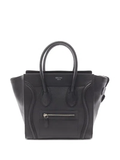 Pre-owned Celine 2010s Micro Luggage Handbag In Black
