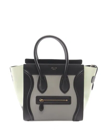 Pre-owned Celine 2010s Micro Luggage Tote Bag In Grey