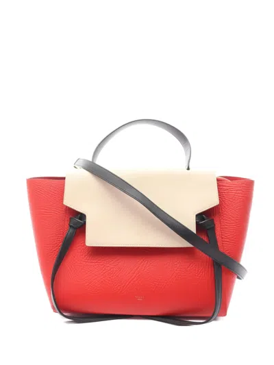 Pre-owned Celine 2010s Mini Leather Handbag In Red