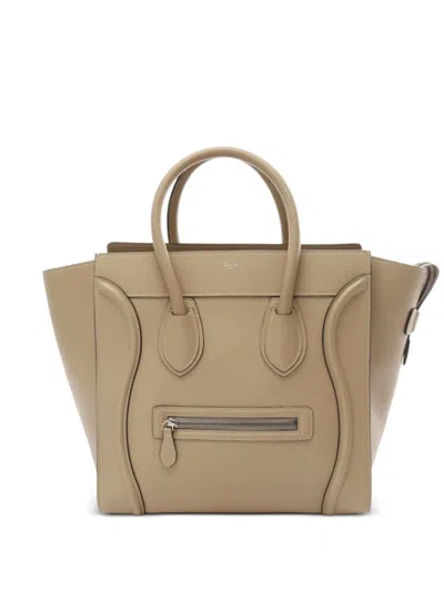 Pre-owned Celine 2010s Mini Luggage Handbag In Neutrals