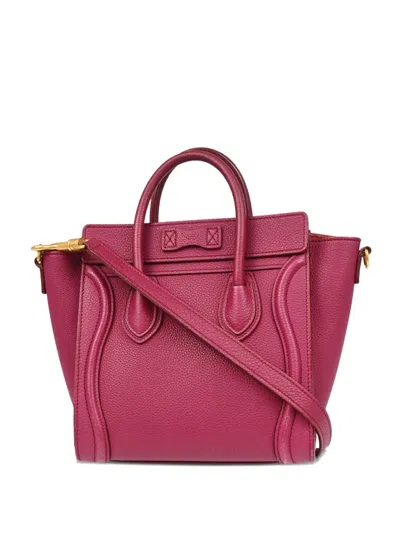 Pre-owned Celine 2010s Nano Luggage Leather Handbag In Pink
