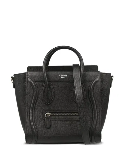 Pre-owned Celine 2010s Nano Luggage Tote Bag In Black