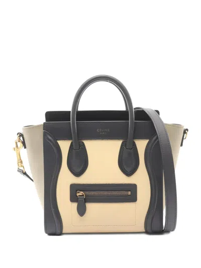 Pre-owned Celine 2010s Nano Luggage Tote Bag In Neutral