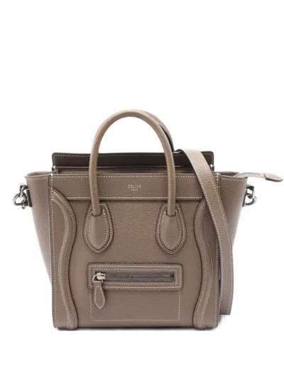 Pre-owned Celine 2010s Nano Shopper Handbag In Brown