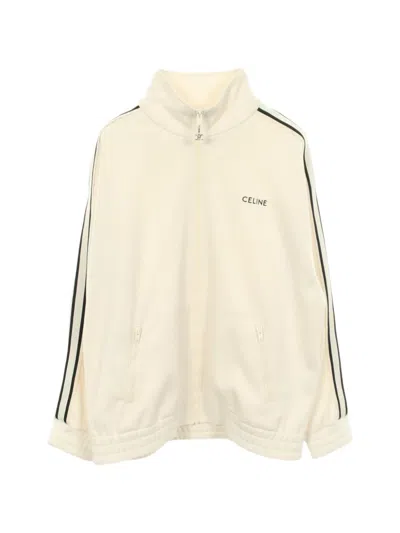 Pre-owned Celine 2010s Side-stripe Tracksuit Jacket In Neutrals