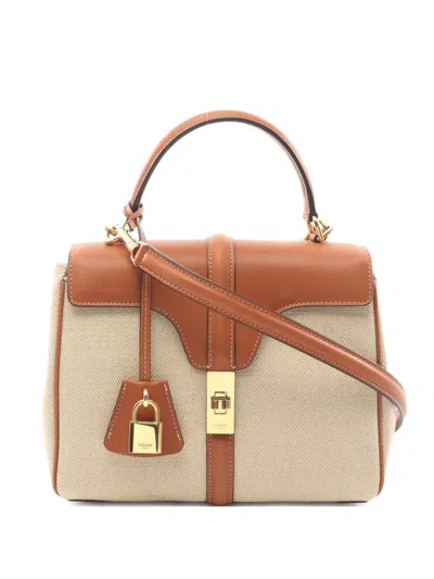 Pre-owned Celine 2010s Small 16 Two-way Handbag In Neutrals