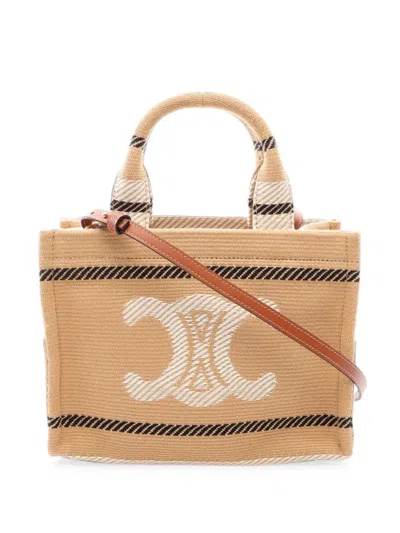 Pre-owned Celine 2010s Small Cabas Thais Tote Bag In Neutrals