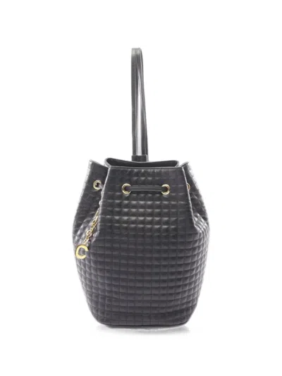 Pre-owned Celine 2010s Small C-charm Quilted Backpack In Black