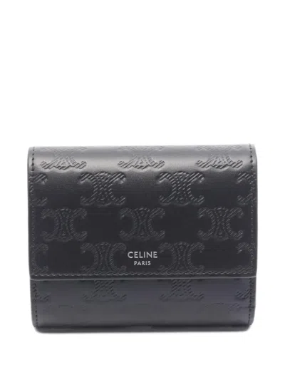 Pre-owned Celine 2010s Small Trifold Wallet In Black