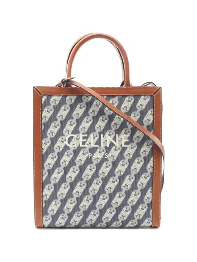 Pre-owned Celine 2010s Small Vertical Cabas Maillon Triomphe Tote Bag In Blue