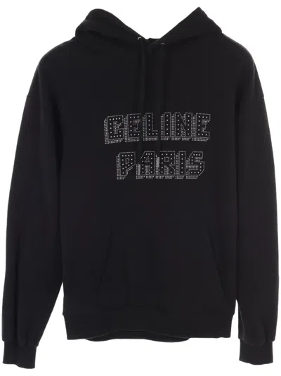 Pre-owned Celine 2010s Stud-logo Hoodie In Black