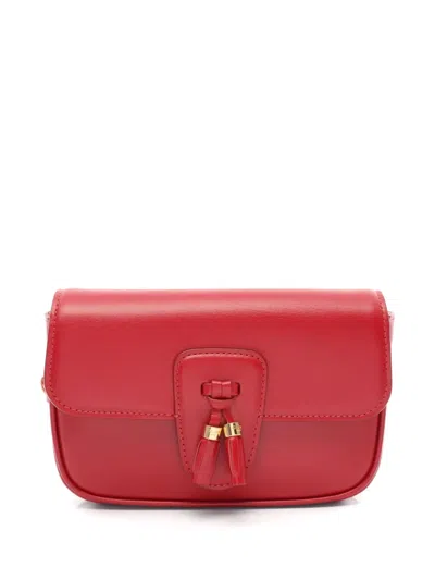 Pre-owned Celine 2010s Tassel-detail Leather Belt Bag In Red