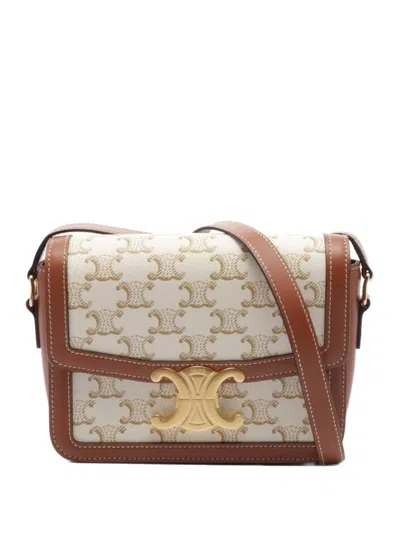 Pre-owned Celine 2010s Teen Triomphe Cross Body Bag In Brown