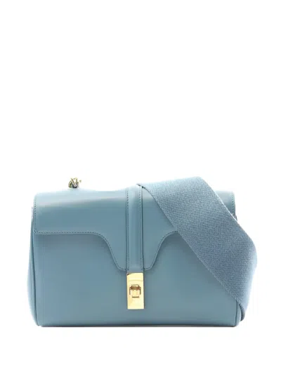 Pre-owned Celine 2010s Tenn Soft 16 Leather Shoulder Bag In Blue