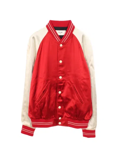 Pre-owned Celine 2010s The Dancing Kid Teddy Bomber Jacket In Red