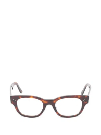 Pre-owned Celine 2010s Tortoiseshell-effect Glasses In Brown