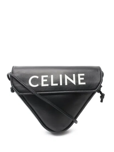 Pre-owned Celine 2010s Triangle Shoulder Bag In Black