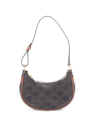 Pre-owned Celine 2010s Triomphe Ava Mini Tote Bag In Black
