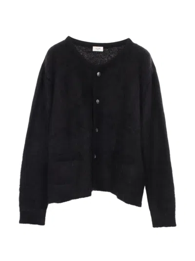 Pre-owned Celine 2010s Triomphe Button Cardigan In Black